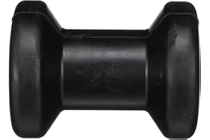 Seachoice Molded Spool Roller w/Plastic Sleeve, Black Rubber, 5 in. Wide, 5/8 in. ID Hole