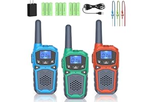 3 Walkie Talkies for Adults Long Range-WokTok Rechargeable Portable 2 Way Radios,Hiking Accessories Camping Gear,with SOS Siren,NOAA Weather Alert,VOX,Easy to Use Camping Hiking