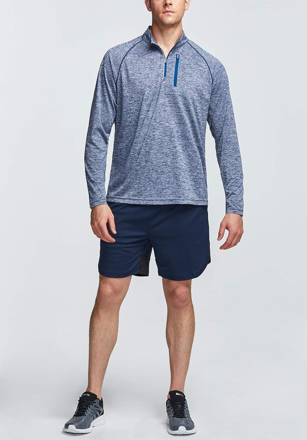 Athletic Quarter TShirt ATHLIO 3 Pack Mens 1/4 Zip Pullover Long