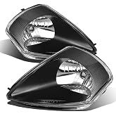 ACANII - For Blk 2000-2005 Mitsubishi Eclipse Replacement Headlights Headlamps Set Driver + Passenger Side