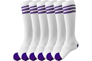 juDanzy 3 Pairs of Knee High Boys or Girls Stripe Team Tube Socks for Soccer, Basketball, baseball and Everyday Wear