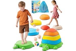 Yasterd 6pcs Stepping Stones for Kids,Toddler Stepping Stones for Balance & Motor Skills - Kids Stepping Stone Indoor & Outdo