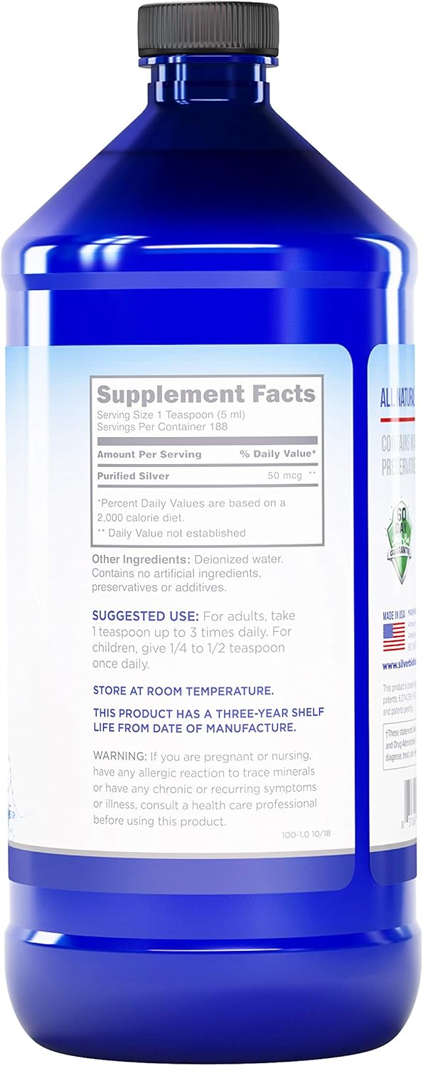 American Biotech Labs - Silver Biotics - Daily Immune Support Supplement with SilverSol Technology - 32 fl. oz.: Health & Personal Care