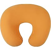 Onacosht Muslin Nursing Pillow Cover Soft 100% Cotton Feeding Pillow Slipcover Fits Standard Infant Nursing Pillow for Baby Boy and Girl, Orange