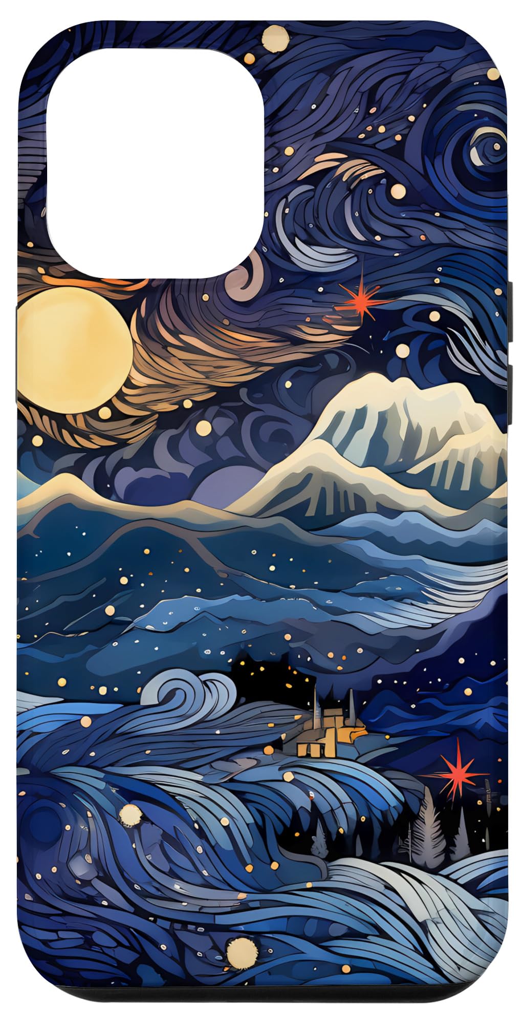 iPhone 14 Pro Max Astral Odyssey Mountain Scene Design Case