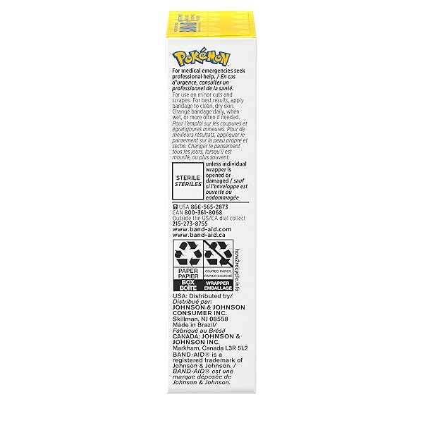 BAND-AID BRAND ADHESIVE BANDAGES FOR MINOR CUTS & SCRAPES, WOUND CARE FEATURING POKÉMON CHARACTERS FOR KIDS, ASSORTED SIZES 20 CT