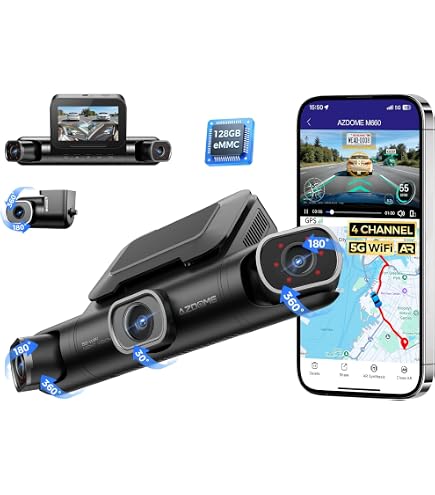AZDOME 11.8インチタッチスクリーン車載カメラ Amazon.com: AZDOME M550 3 Channel Dash Cam with 3-Lead Type-C USB