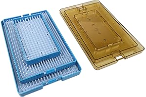 OUBO Plastic Autoclavable Instruments Storage Box S/M/L Size For Instruments Sterilization Tray Case with Silicone Mat (L SIZE)