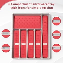 CherHome Silverware Organizer with Cutlery