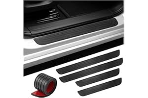 4PCS Car Door Sill Protector with Adhesive Backing,Soft Car Door Edge Guards to Protect Vehicle Doors Sills from Scratches,We