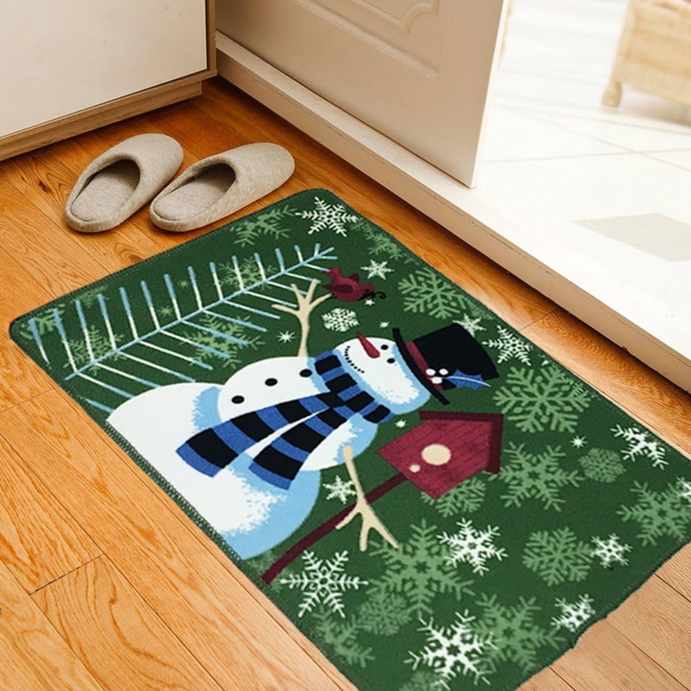Christmas Rug Small Carpet Doormat Non Slip pad Floor Door Ground mat