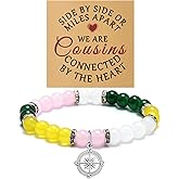 Gfhzdmf Best Cousin Ever Gifts Beaded Bracelet Cousin Gifts for Women Birthday Gift for Cousins Female Soul Sister Besties Chain Christmas Graduation Gift for Her Jewelry Beaded Bracelet