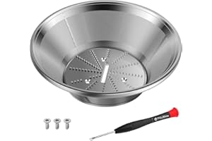 YZXQWRON BR-1 Juicer Mesh Filter Basket （No Base）Compatible with Breville Juice Models JE95XL, JE98XL, BJE200XL, BJE430SIL, BJE510XL, JE900, With Mesh Strainer Bowl, Blade, Screws & Wrench,Easy to Replace