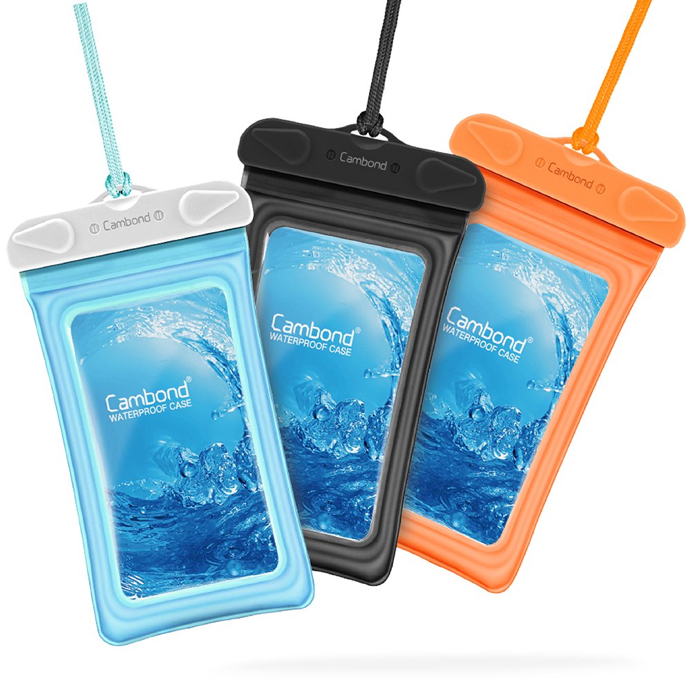 Waterproof Case, 2 Pack Cambond Universal Floating Waterproof Phone