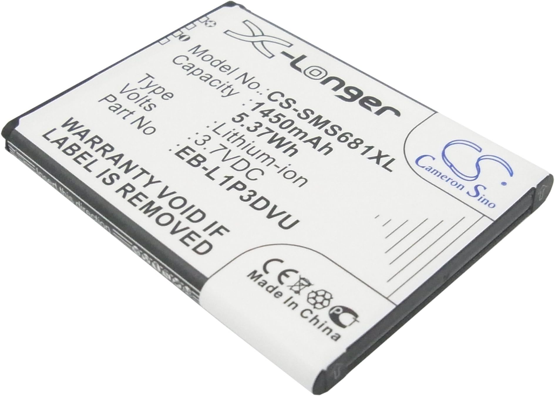 Replacement Battery for Samsung Galaxy Ace Duos, Galaxy Fame, Galaxy Fame Lite, GT-S6790, GT-S6790N, GT-S6810, GT-S6810P EB-L1P3DVU, GH43-03668C