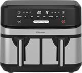 EMtronics Dual Air Fryer 9L 1750W 8 Pre-Set view 2