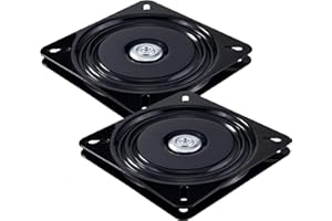 YOQVQOY 2Pcs 6" 360-Degree Boat Seat Swivel, Flat Boat Pedestal Base, Heavy Duty Marine Boat Seat Mount Replacement, Black