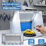 Magicrose Airbrush Spray Booth Kit with 8 LED Lights 16 Clips Adjustable Fan view 3