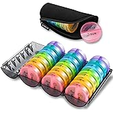 Yaklim Monthly Pill Organizer 2 Times a Day with AM PM Compartments | 28 Day AM PM, Large Capacity Holds Fish Oils &amp; Vitamins, Removable Daily Case for Travel, Food Grade PP
