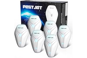 PESTJET New 2024 Ultrasonic Pest Repeller Plug in - 6 Pack – Outdoor/Indoor Electronic Pest Repellent - Get Rid of Rat Bat Mouse Squirrel Bug Bee Ant Spider Wasp Cockroach Fly Mosquito Rodent Termite Roach