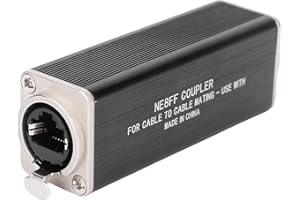 CUIFATI RJ45 Coupler, Gold Plated IP68 Water Proof Ethernet Coupler Female to Female Connector with Locking Mechanism, for Ca