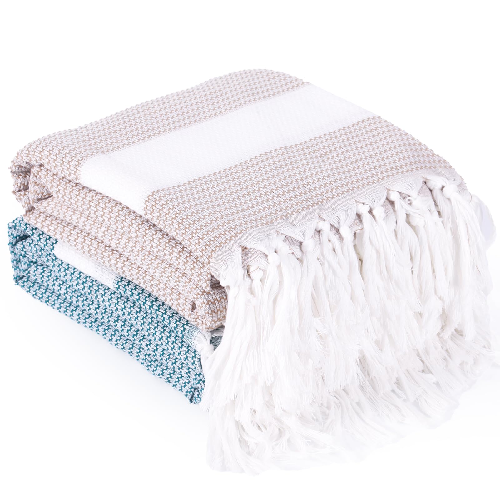 Vikumond Oversized Turkish Beach Towel Blanket XXL Cotton Sandproof Towels Boho Woven Extra Large Big Sand Free Giant Throw Blankets Huge Quilt XL Picnic Camping Necessities Cloud for Adult Gifts