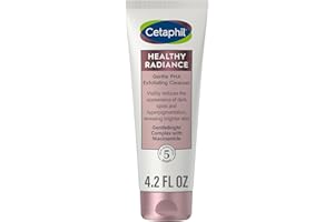 Cetaphil Face Wash, Healthy Radiance Gentle Exfoliating Cleanser, Visibly Reduces Look of Dark Spots and Hyperpigmentation, Designed for Sensitive Skin, Hypoallergenic, Fragrance Free, 4.2oz