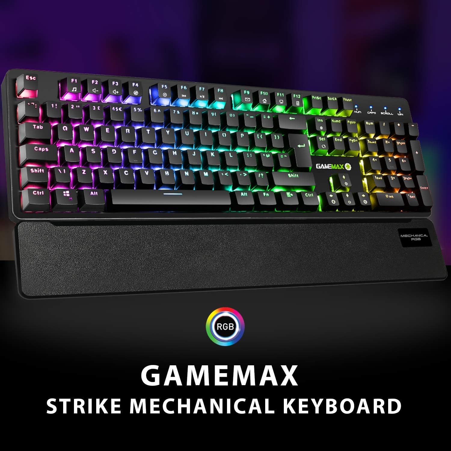 GameMax Strike RGB Mechanical Gaming Keyboard, Individual RGB LED Backlight, Outemu Red Switches, Anti-Ghosting Keys - Image 3