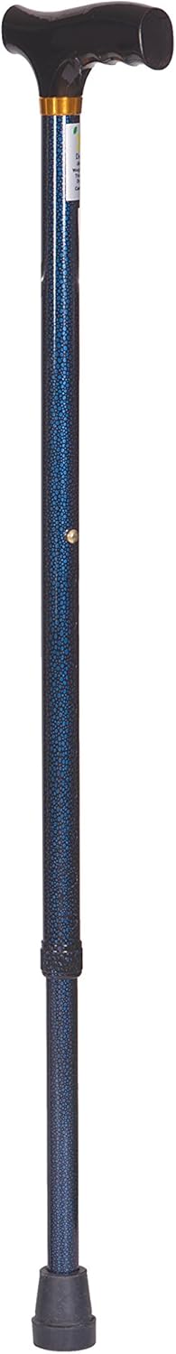 DMI Lightweight Aluminum Adjustable Walking Cane with Derby-Top Handle for Men and Women, Blue Ice: Health & Personal Care