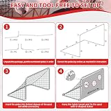 BAGAIL 180x120cm Soccer Goal with Target 2-in-1 Portable Garden Goal view 5