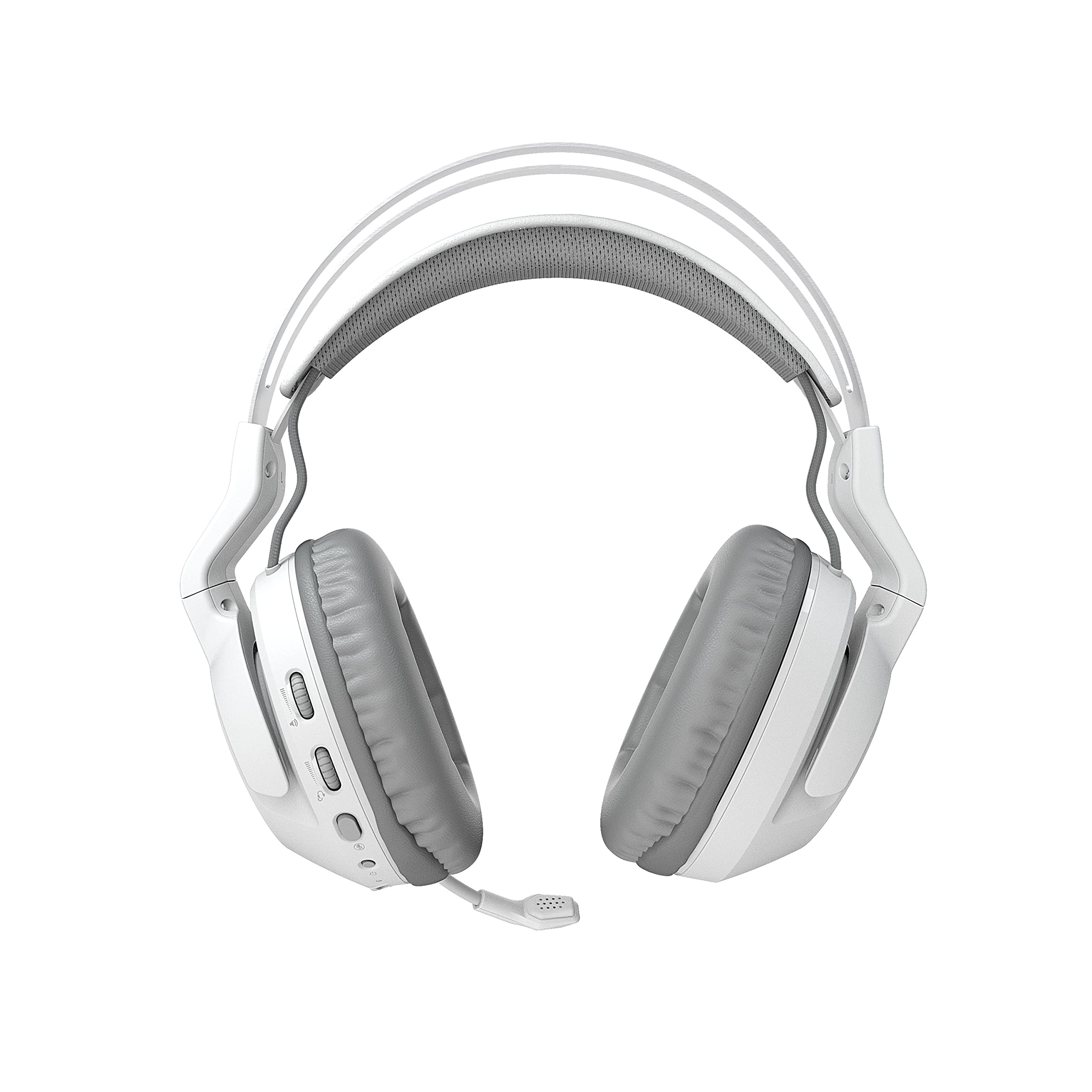 ROCCAT Elo 7.1 Air PC Wireless Gaming Headset, Surround Sound Headphones with Detachable Noise Cancelling Microphone, 50mm Drivers, 24 Hr Battery Life, RGB Lighting, White