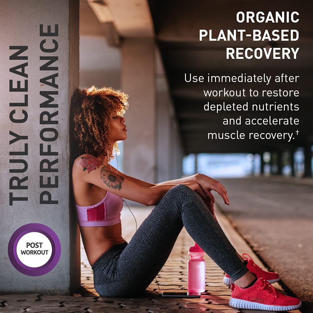 Garden of Life Sport Vegan Post Workout Muscle Recovery Powder for Men & Women - BlackBerry Lemonade 30 Servings, Organic Plant Based Recovery, 100mg Magnesium, Antioxidants, Post Workout Supplements