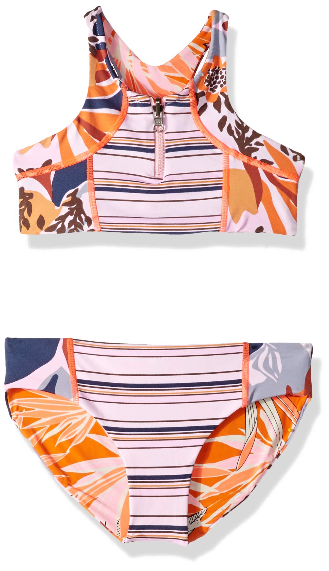 Maaji Girls' High Neck with Zip Front Bikini Swimsuit Set Beachwear