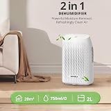 Senelux Dehumidifier 2000ml Ultra Quiet Auto-off White Comfort Mode view 8