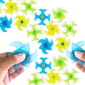 Super Z Outlet Mini Finger Gyro Fidget Spiral Twister Toys Party Pack (Assorted 48 Pack)