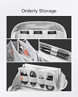 Inateck Electronics Organizer Travel Case 180° Open Water-Resistant Gray Large view 4