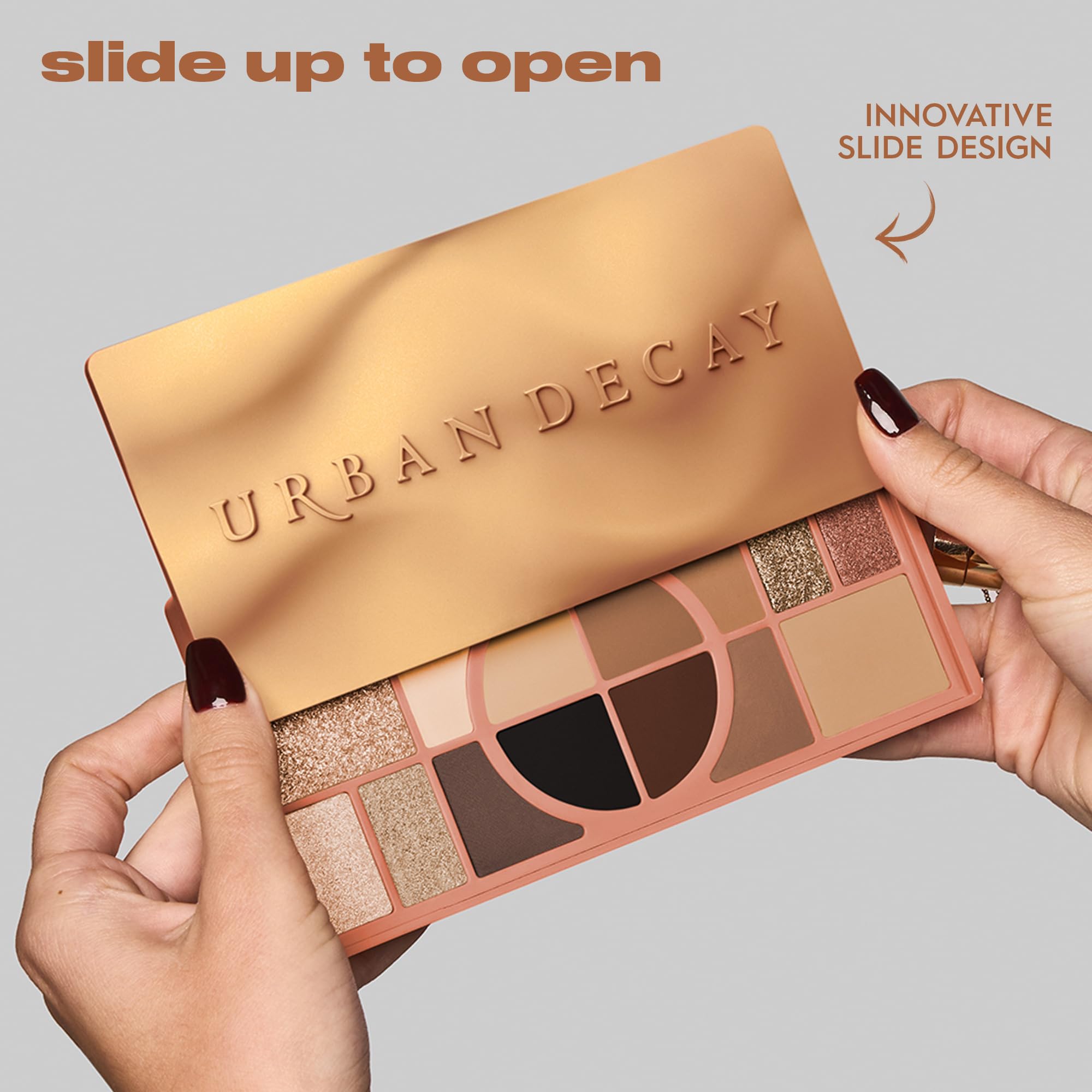 URBAN DECAY Naked Shaped Eyeshadow Palette - Multi-Use Neutral Eye & Face Palette, 14 Crease & Transfer-Resistant Shades, Up to 16HR Wear, Sculpting Creams, Defining Powders, Shimmer Highlighters