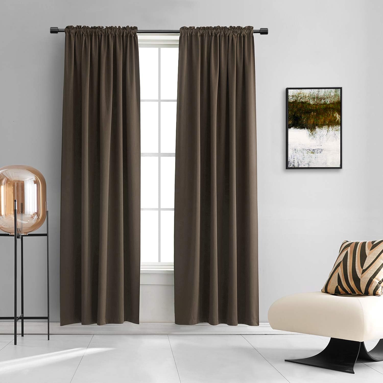 DONREN 96 Inches Long 2 Panels Blackout Curtain Panels for Bedroom