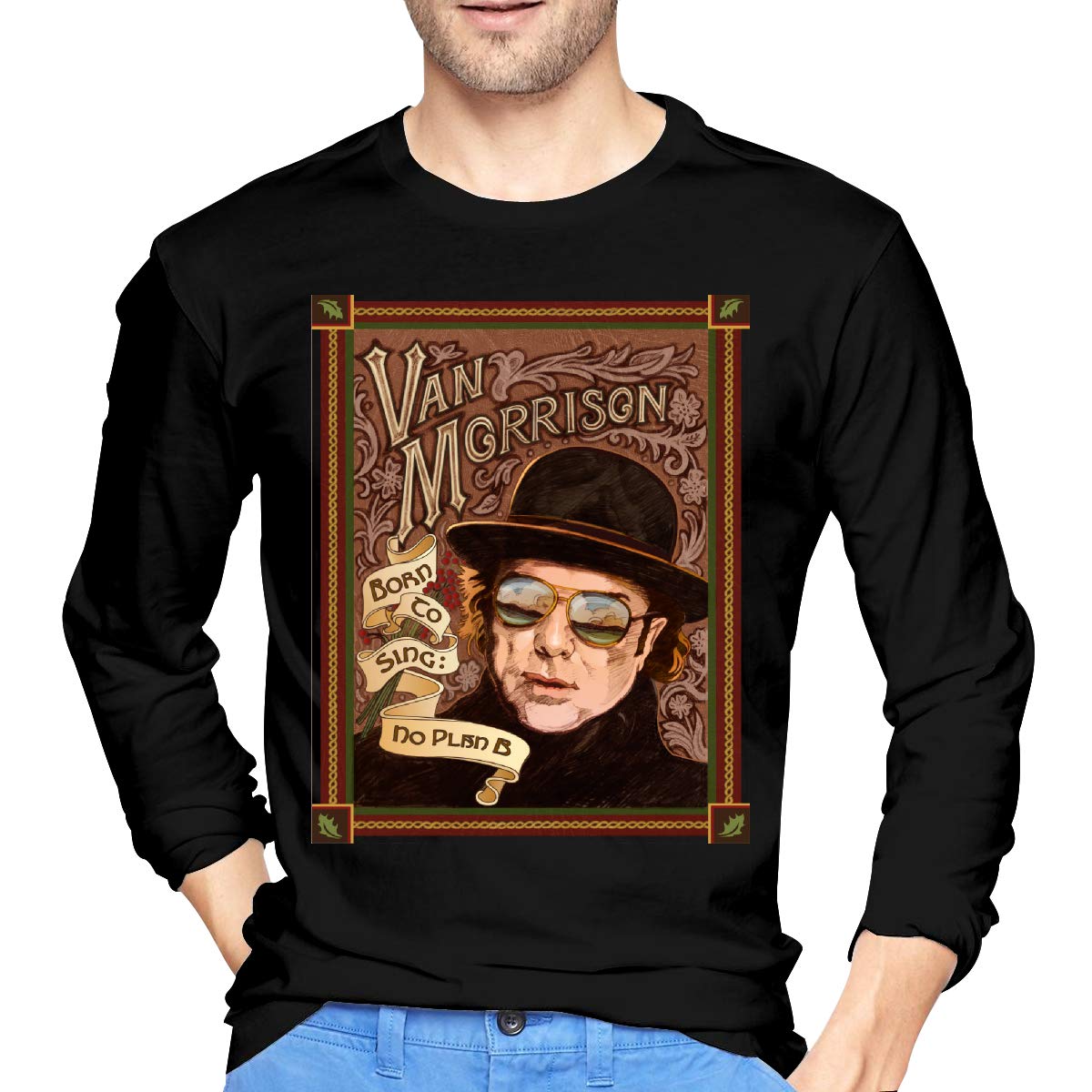 Van Morrison Classic Man Tops T Shirt Black | Minaze
