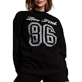 Victoria's Secret PINK Women's Campus Fleece Oversized Crew Sweatshirt