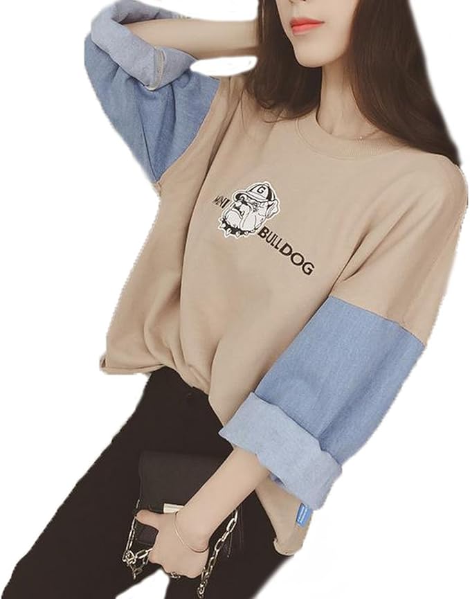 Amazon フアングー Huanggu レディース 長袖 チュニック 秋冬 Tシャツ デニムの切り替え パーカー Tシャツ カットソー 通販 Amazon フアングー Huanggu レディース 長袖 チュニック 秋冬 Tシャツ デニムの切り替え パーカー Tシャツ カットソー 通販