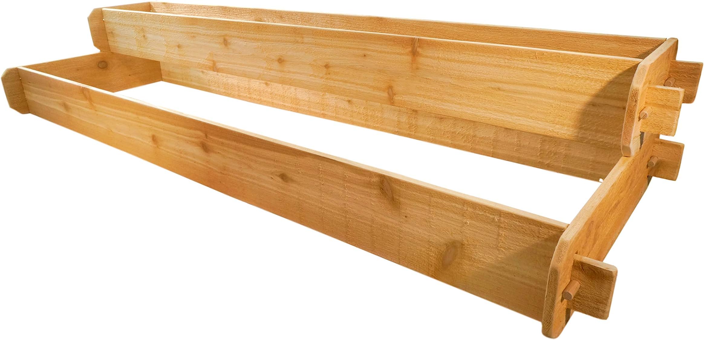 Timberlane GardensRaised Bed Kit 2 Tiered (1x6 2x6) Western Red Cedar with Mortise and Tenon Joinery 2 Feet x 6 Feet