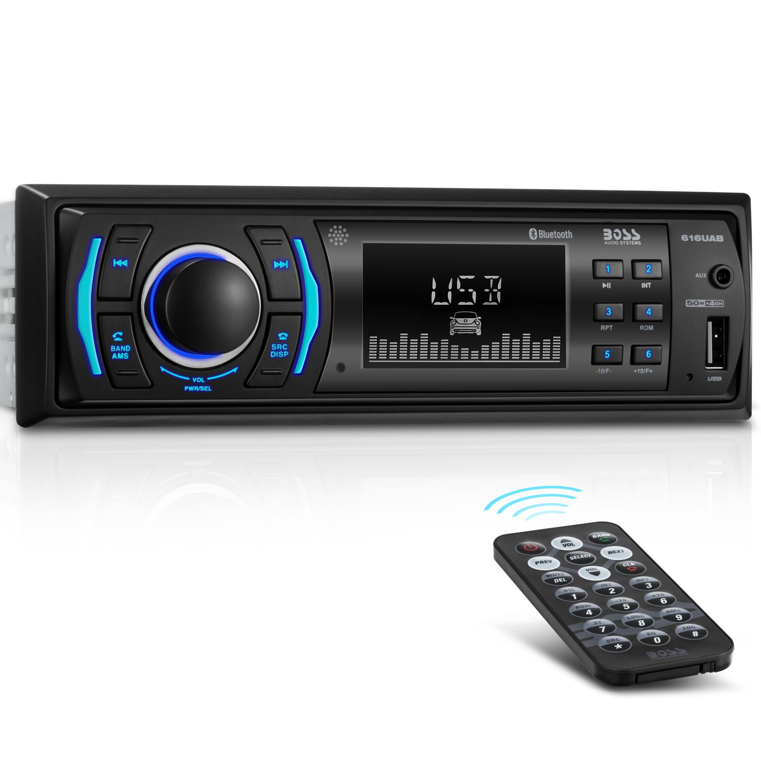 BOSS Audio 616UAB Car Stereo, Single Din, Bluetooth, USB/MP3/WMA AM/FM Radio by BOSS Audio