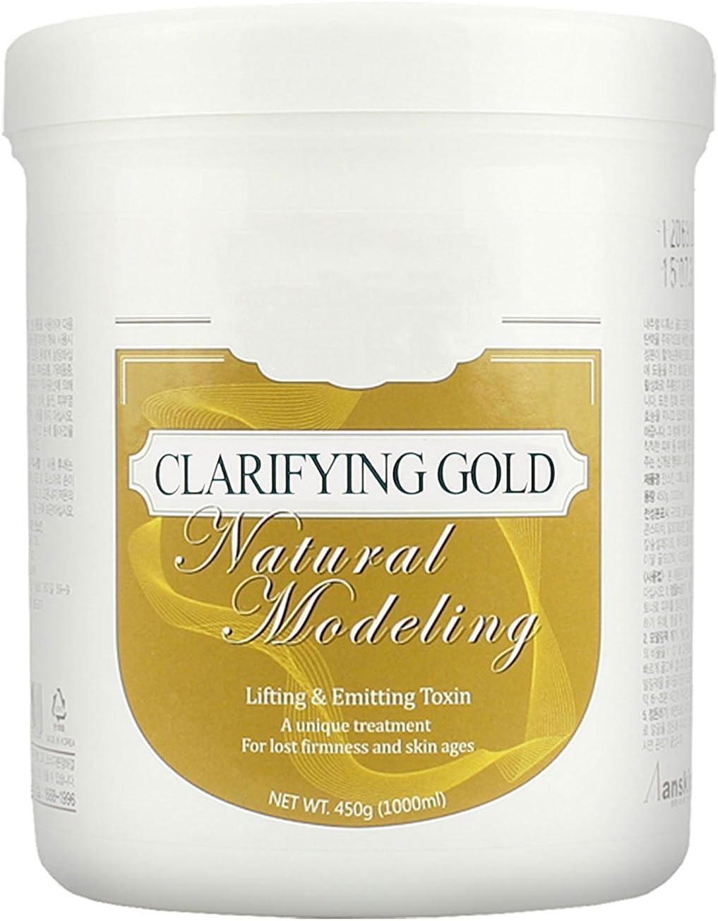 1000ml Clarifying Gold Natural Modeling Mask Pack Powder for Anti-aging & Skin Elasticity by Anskin