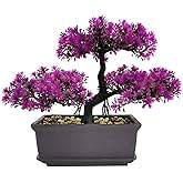 iayokocc Artificial Bonsai Tree, Juniper Faux Plants, Indoor Small Fake Plants Decor for Home Bedroom Office Desk Farmhouse Decor