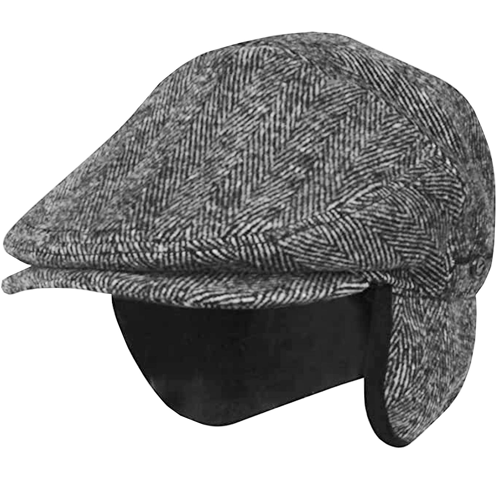 Cap For Men Winter 100% Wool Herringbone Winter IVY Cabbie Hat W