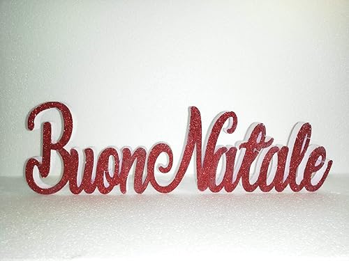 Buon Natale Glitter Scritta.Scritta Buon Natale In Polistirolo Hd Xps Decorazione Natalizia Per Tavolo Allestimenti E Vetrine Con Larghezza 49cm Altezza 14cm Bianca O Con Glitter Coprente Oro O Rosso Amazon It Handmade