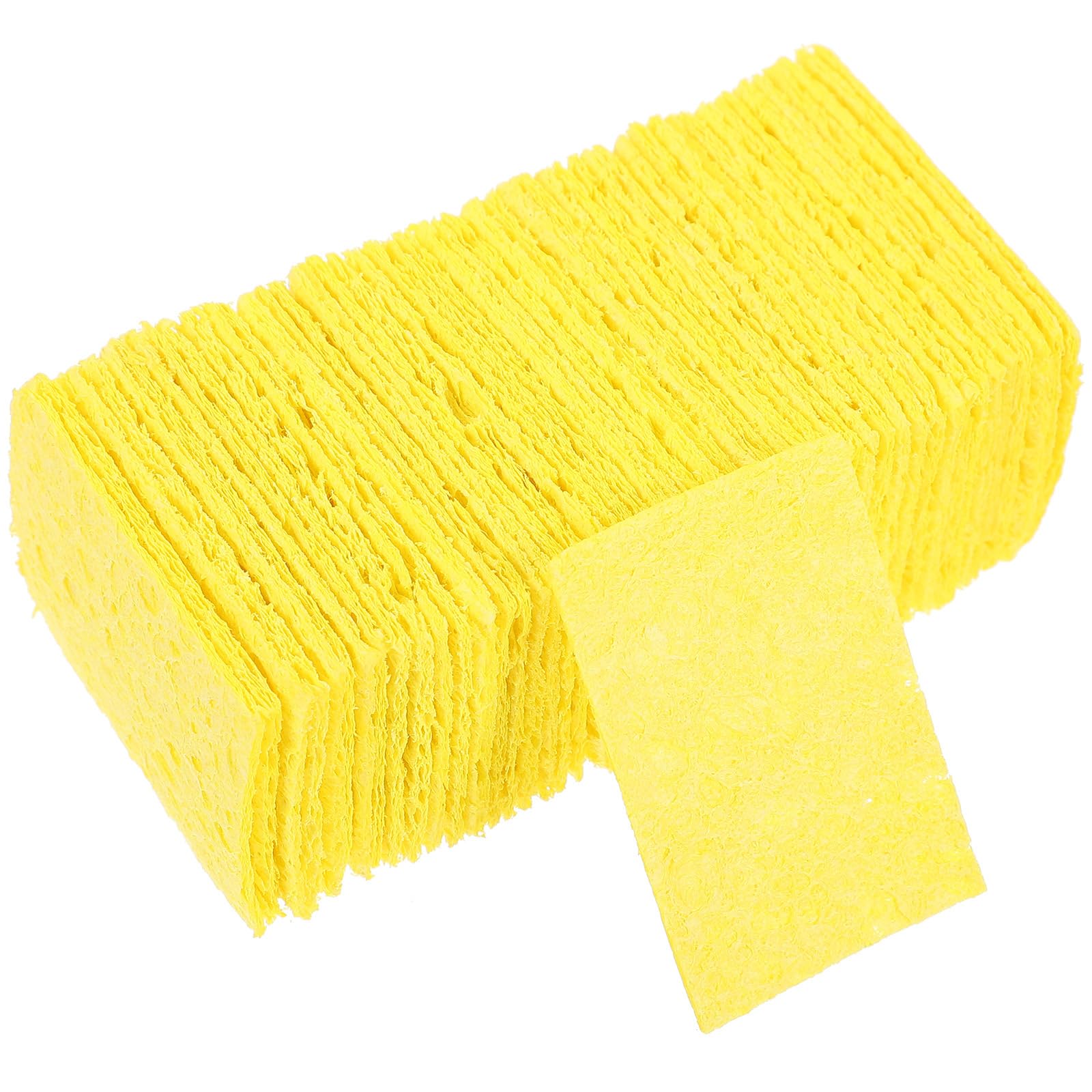 VILLCASE 50pcs Soldering Sponge, High Temperature Cleaning Sponge for Solder Iron Welding Head Cleaner Lightweight Anti-Scald Design Soldering Iron Tip Cleaner for PCB Board