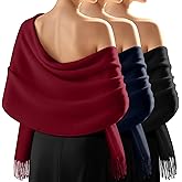 Oakgarden 3 Pack Pashmina Shawl Wraps for Evening Dress Bridesmaid Gifts Women's Scarves for Weddings