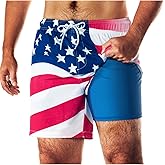 BRISIRA Men's Swim Trunks Swim Shorts 5 inch Compression Liner Bathing Suit Anti-Chafe Quick Dry Stretch Pockets